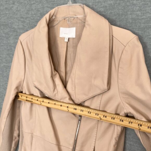 Walter Baker Leather Moto Jacket Size M Blush Nude Minimalist Luxury Minimalist - Picture 5 of 14
